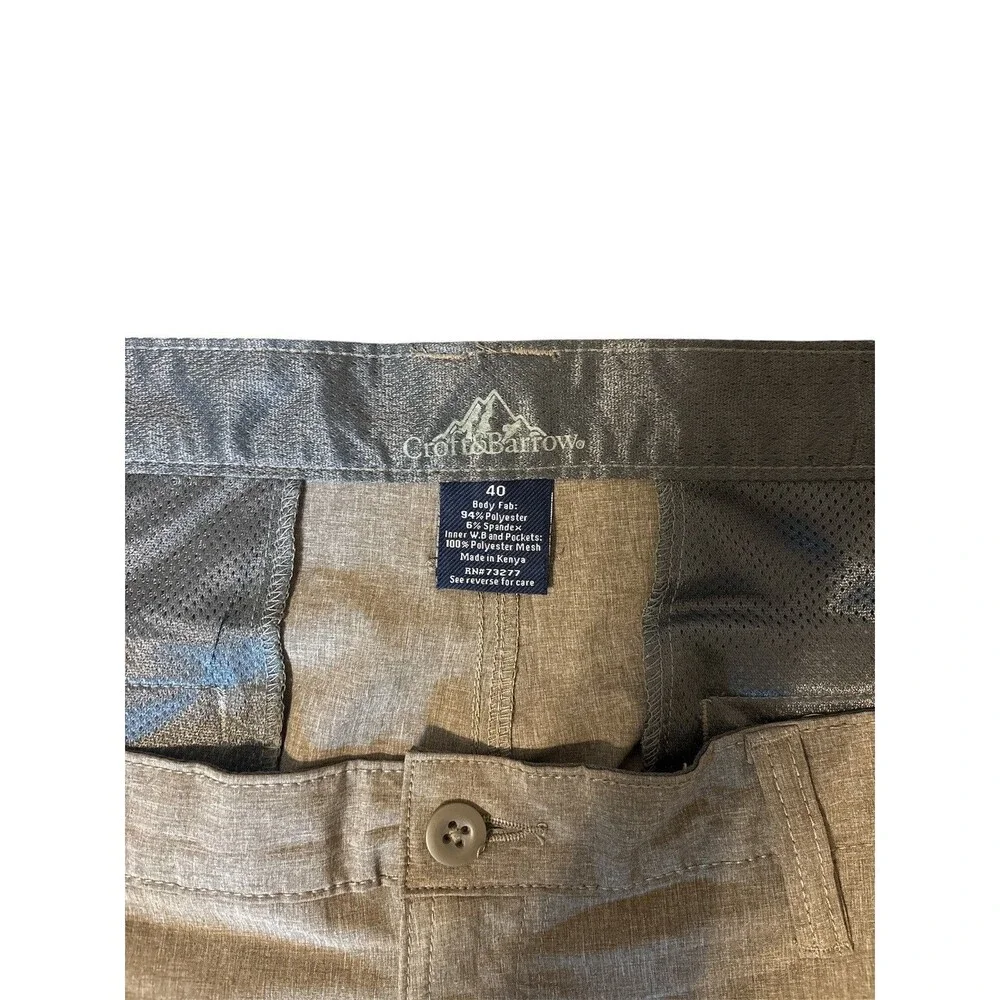 Croft & Barrow Quick Dry Wicking Shorts Traveler Collection Size 40 Gray
